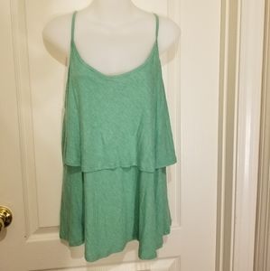Cabi mint green knit tiered cami tank, nwto, M